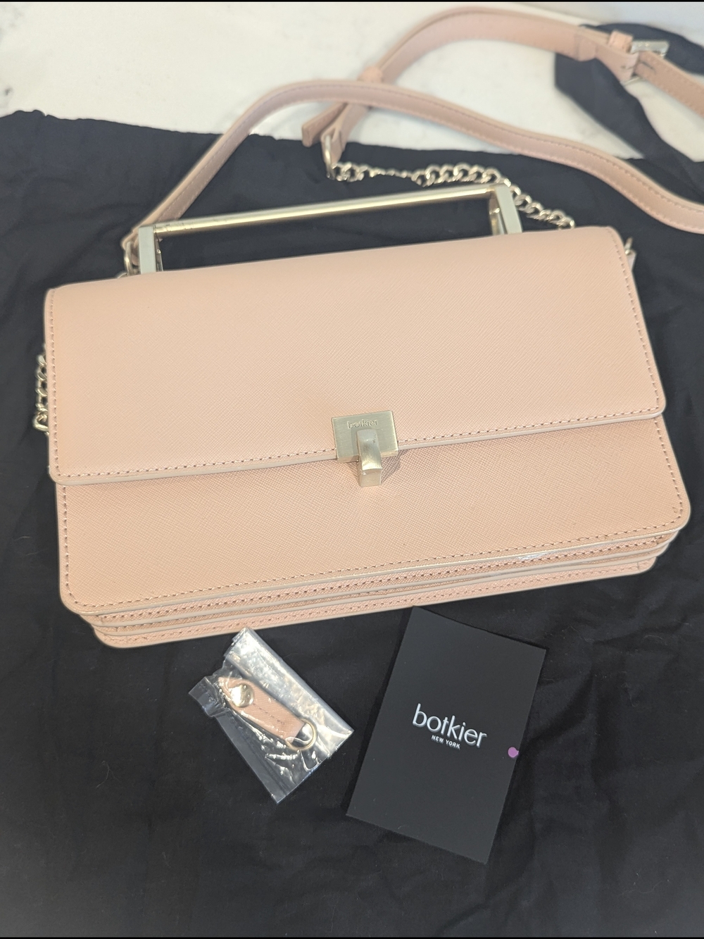 Botkier Lennox Small Blush Nude Crossbody Shoulder Top Handle Bag